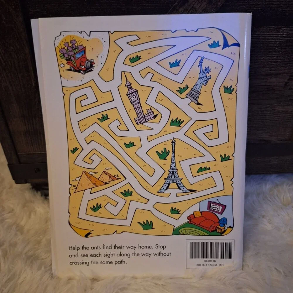 Vintage Activity Book Fun Places To Go Kid Child Puzzles‎ Maze Connect The Dots